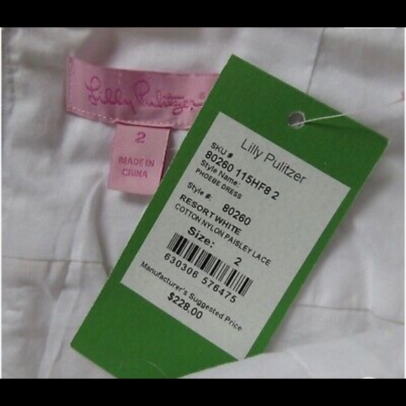 Lilly Pulitzer Phoebe Shift in Resort White Paisley Lace Dress Size 4 $228 - Picture 4 of 4